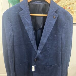 Peter Millar Crown Crafted Blazer 46R Navy Wool Silk Linen Sport Coat NWT